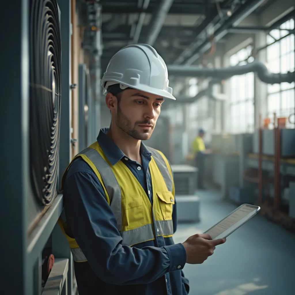 Inginer HVAC proiectând